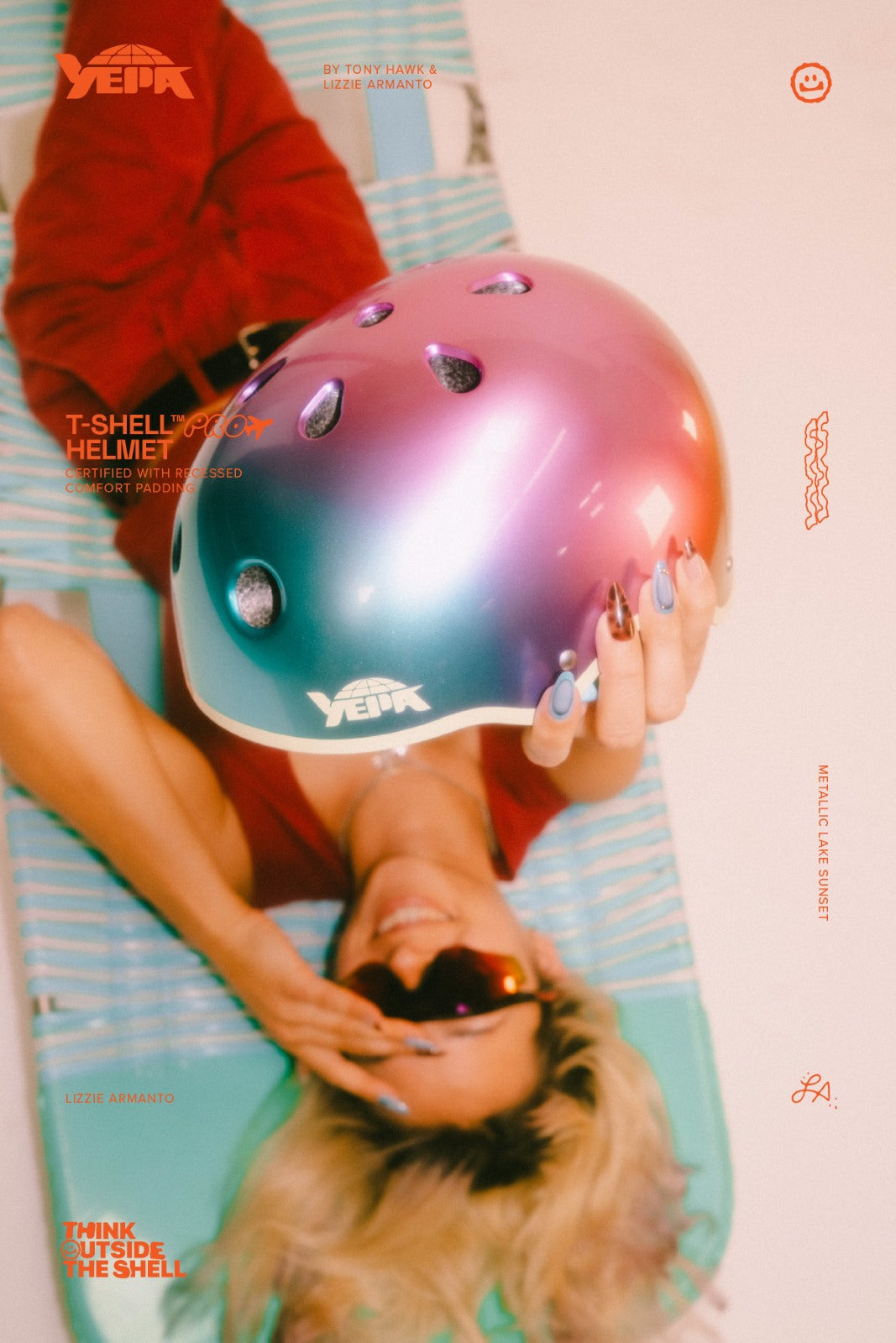 T-Shell Pro Helmet CE - Lizzie - Metallic Lake Sunset